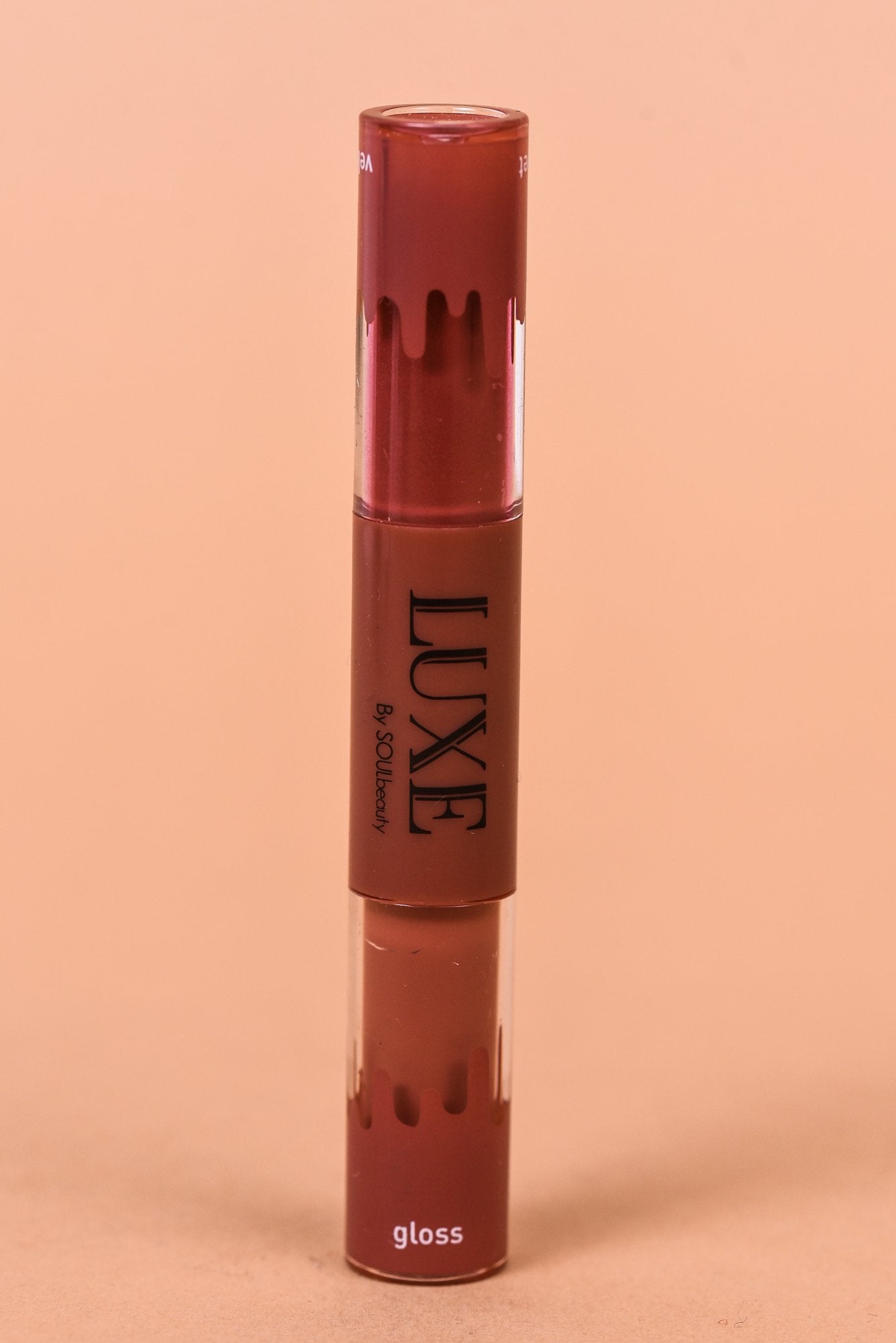 'Sweet Talker' Burgundy Dual Matte Lipstick & Gloss #6 - LUX086