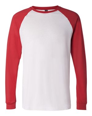 3000 White/Canvas Red Sleeves Long Sleeve Jersey Baseball Tee