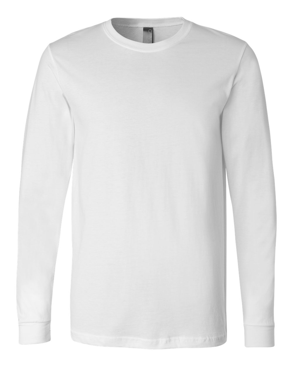 3501 White Unisex Jersey Long Sleeve Tee