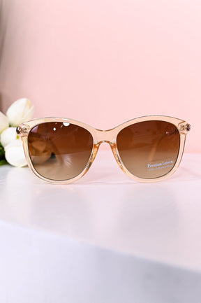 Taupe/Ivory Oversized Cateye Lens Sunglasses - SGL329TA