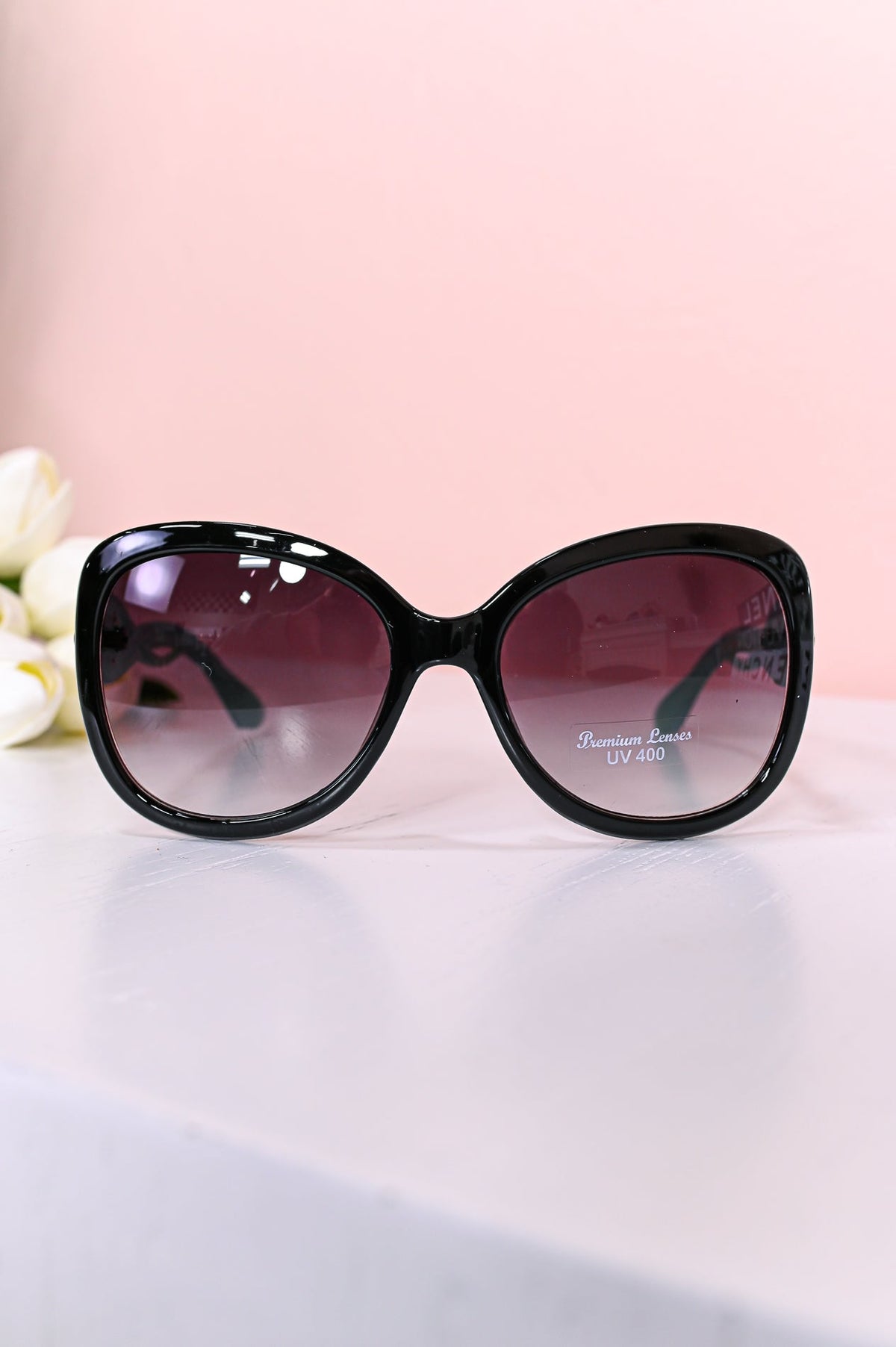 Black/Green/Printed Frames/Black Lens Sunglasses - SGL317BK