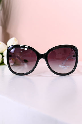 Black/White Frame/Black Ombre Lens Sunglasses - SGL314BW