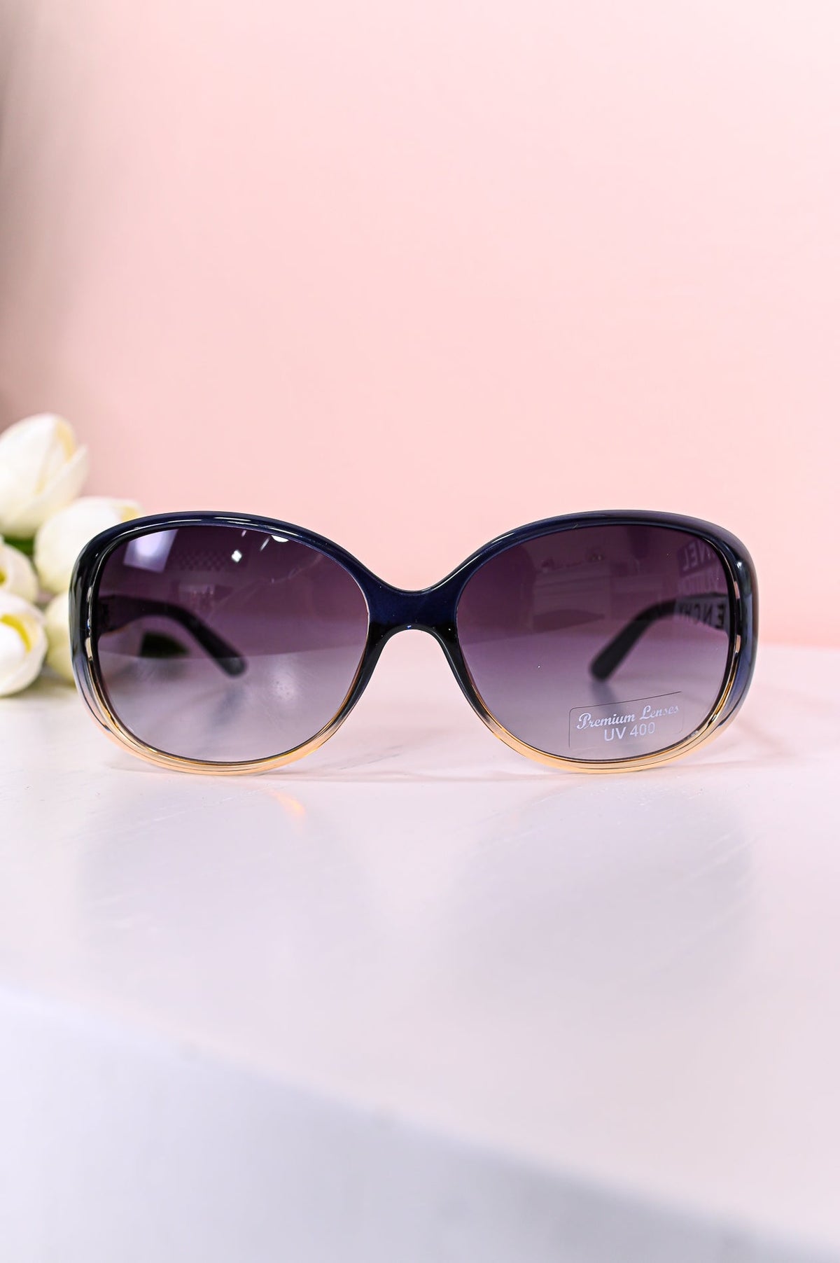 Black/Silver/Gold Printed Retro Lens Sunglasses - SGL341SI