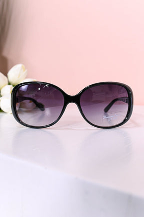Black/Gold Retro Lens Sunglasses - SGL339BK