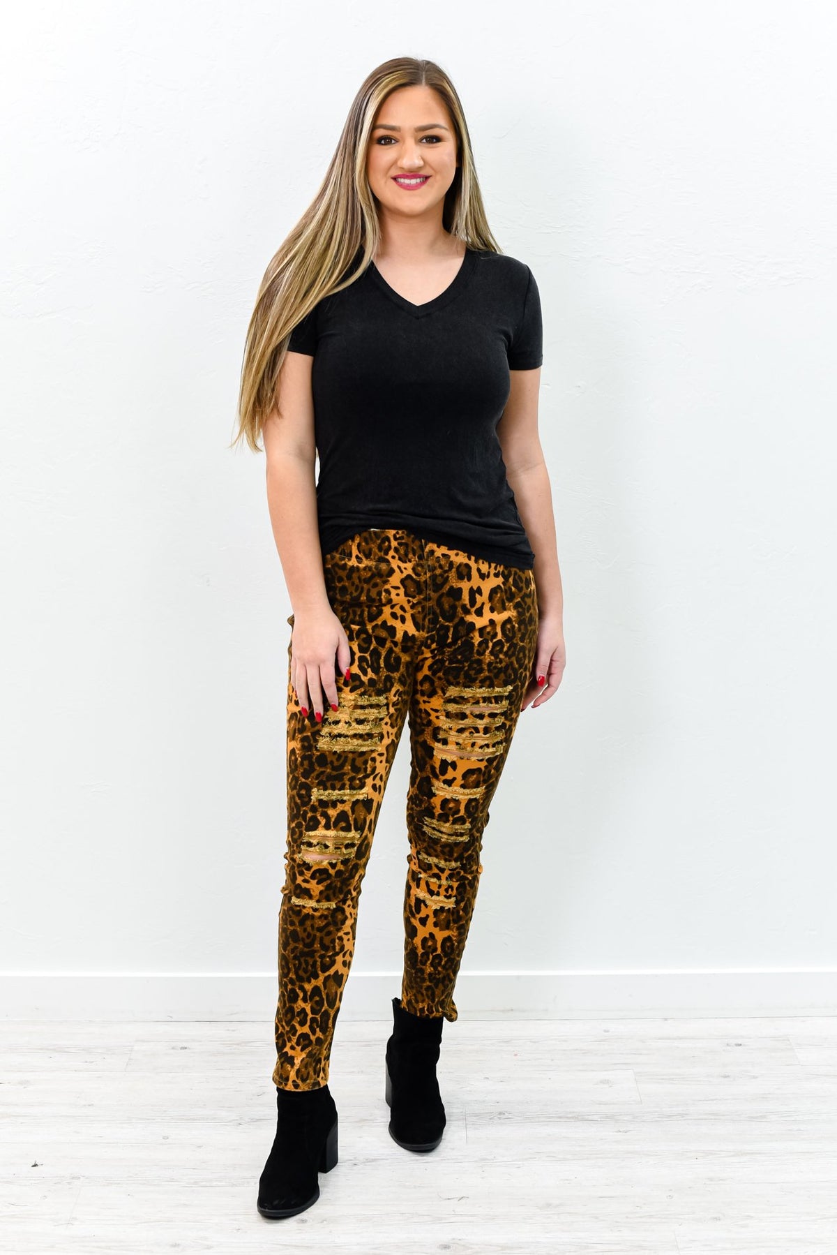 Black/Coral/Teal Heart Printed Leggings (Sizes 12-18) - LEG1536BK