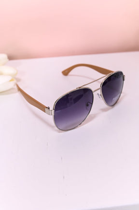 Taupe Aviators Lens Sunglasses - SGL333TA