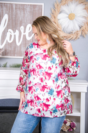 Looking For Paradise Mauve/Multi Color Floral Top - T6633MV