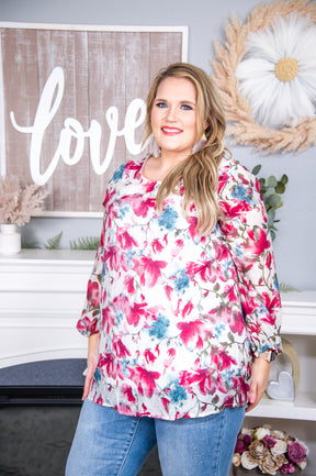 Looking For Paradise Mauve/Multi Color Floral Top - T6633MV