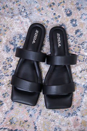 Casual Occasions Black Slip On Sandals - SHO2563BK