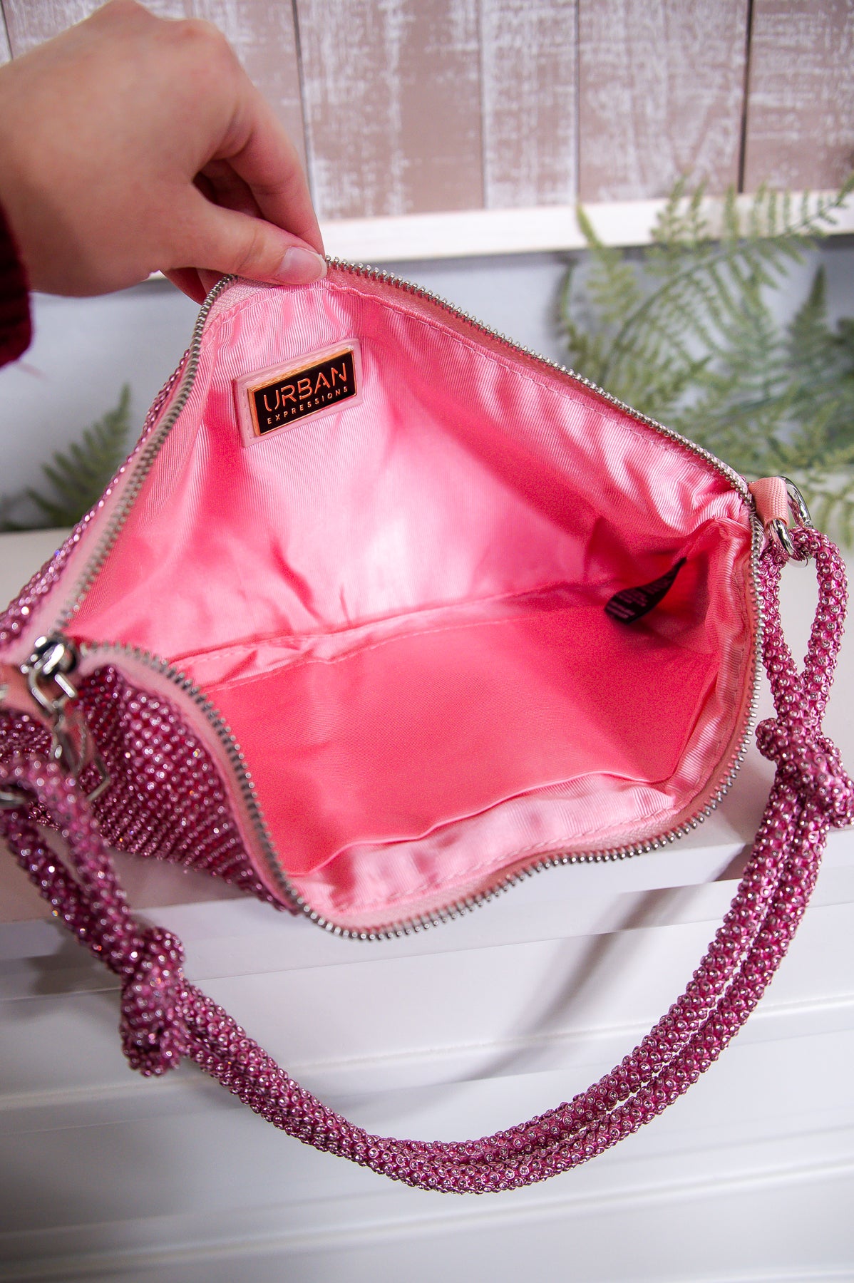 Can't Dull My Sparkle Light Pink Bling Bag - BAG1820LPK