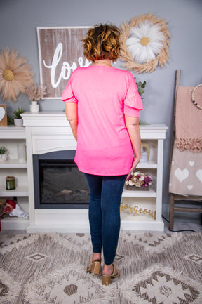 It Must Be Fate Neon Pink Solid Top - T6616NPK