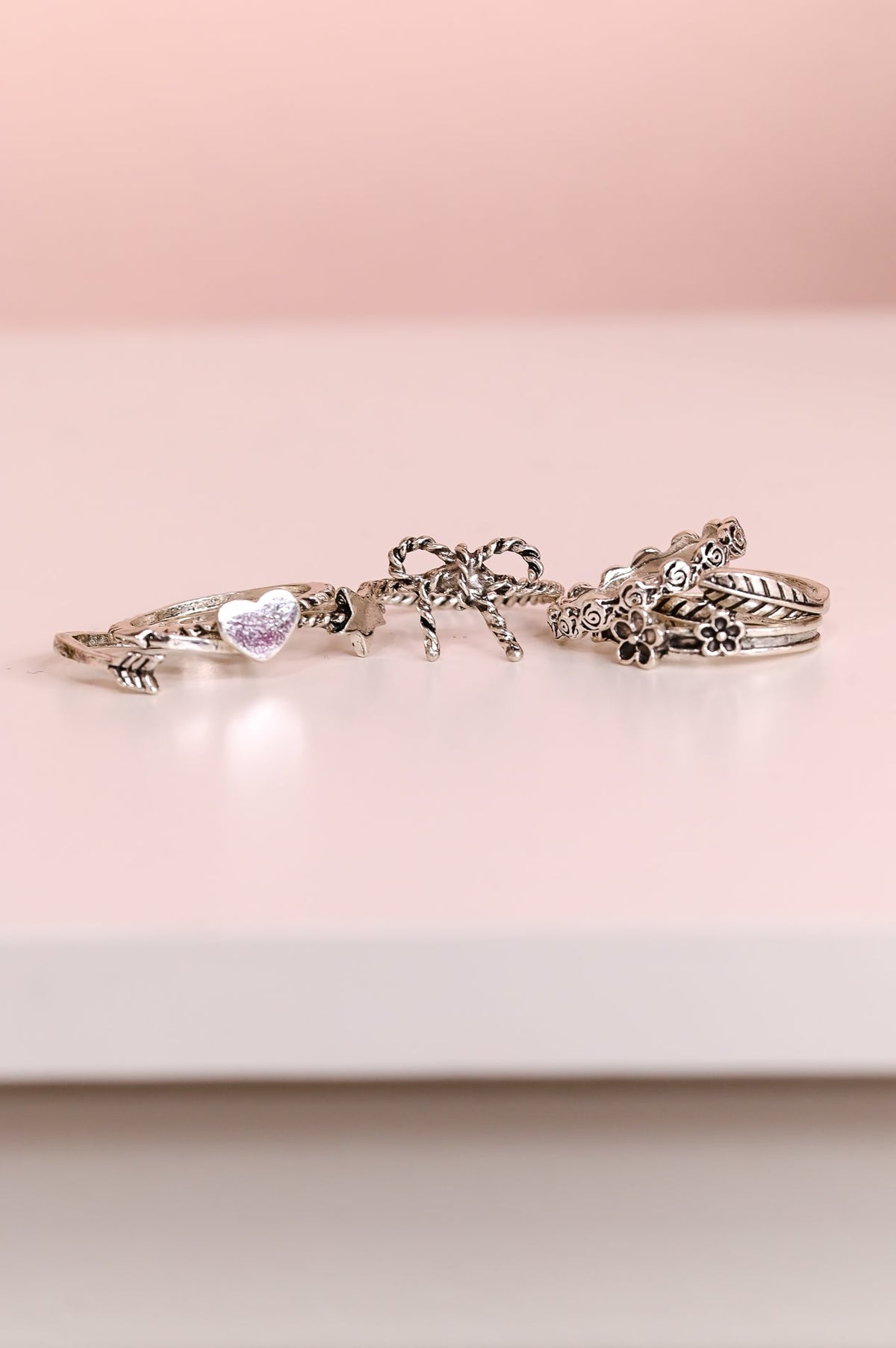 Silver 7-Piece Stackable Ring Set - RNG1103SI