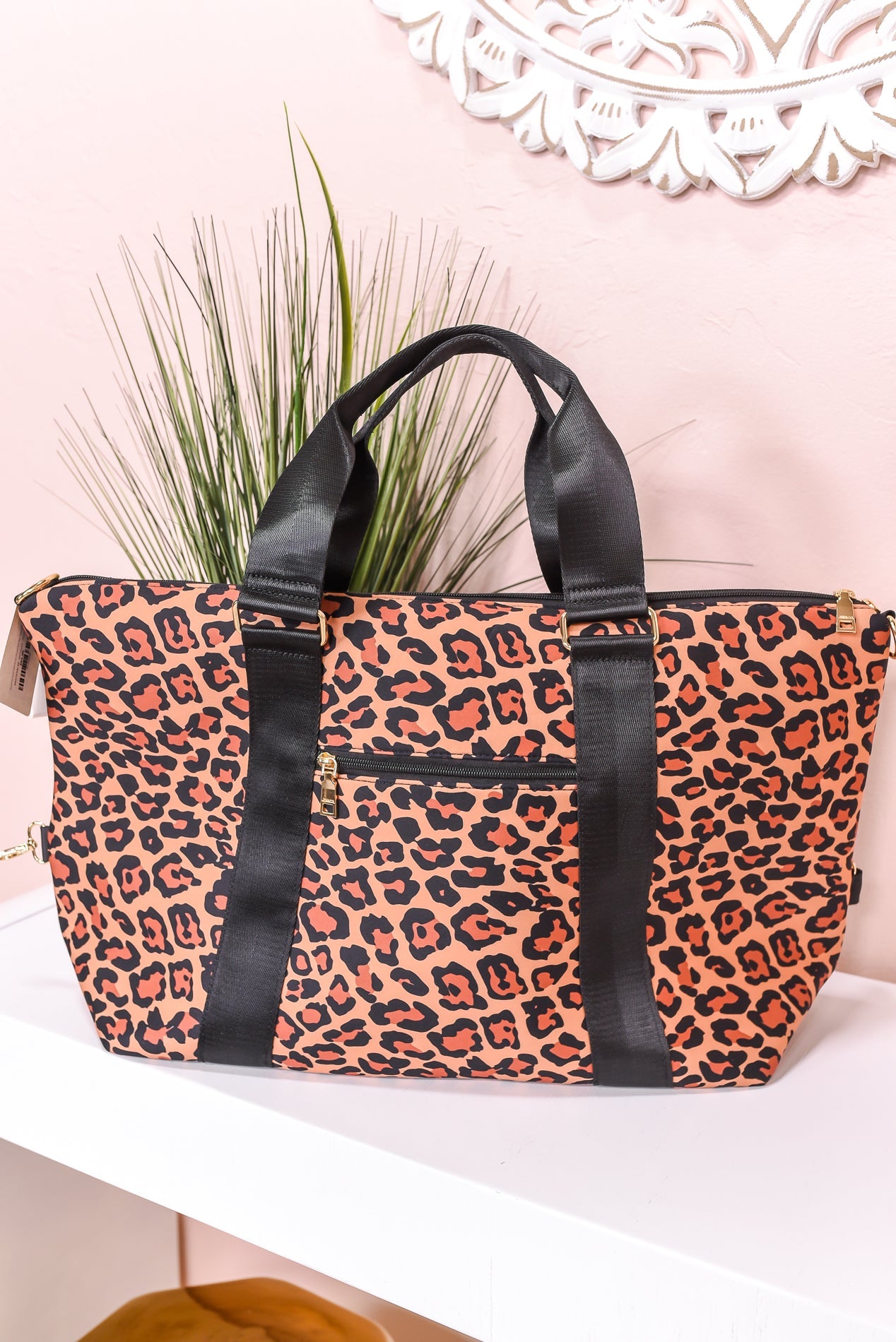 Ready For Vacay Light Brown Printed Tote Bag - BAG1694LBR