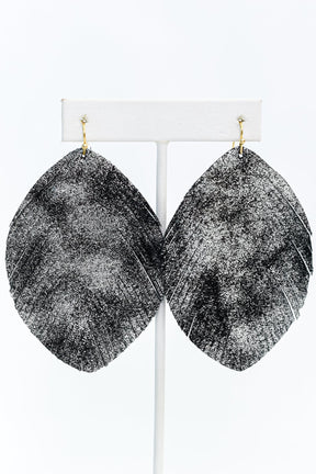 Silver Metallic Fringe Earrings - EAR3057SI