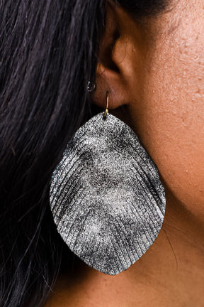 Silver Metallic Fringe Earrings - EAR3057SI