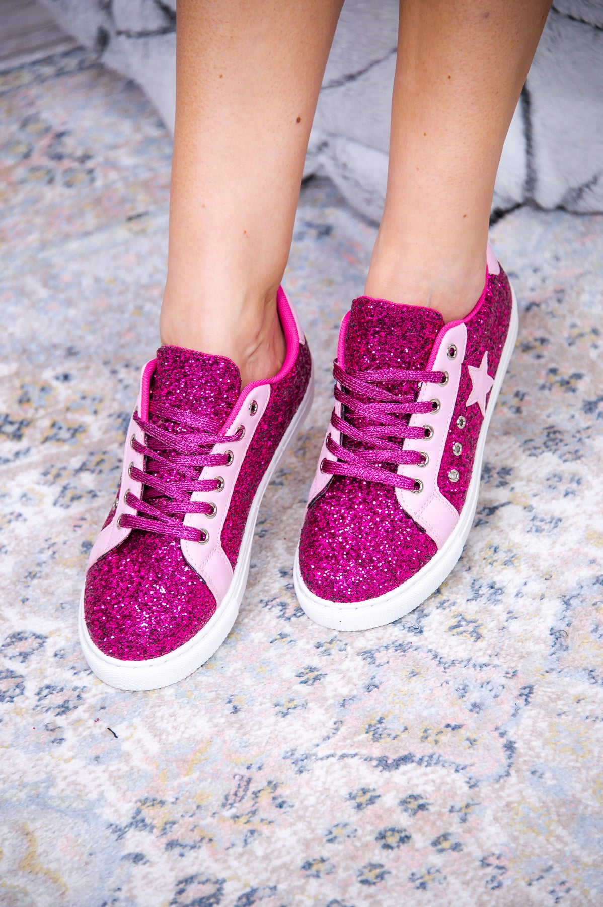 on The Right Path Star/Glitter Sneakers