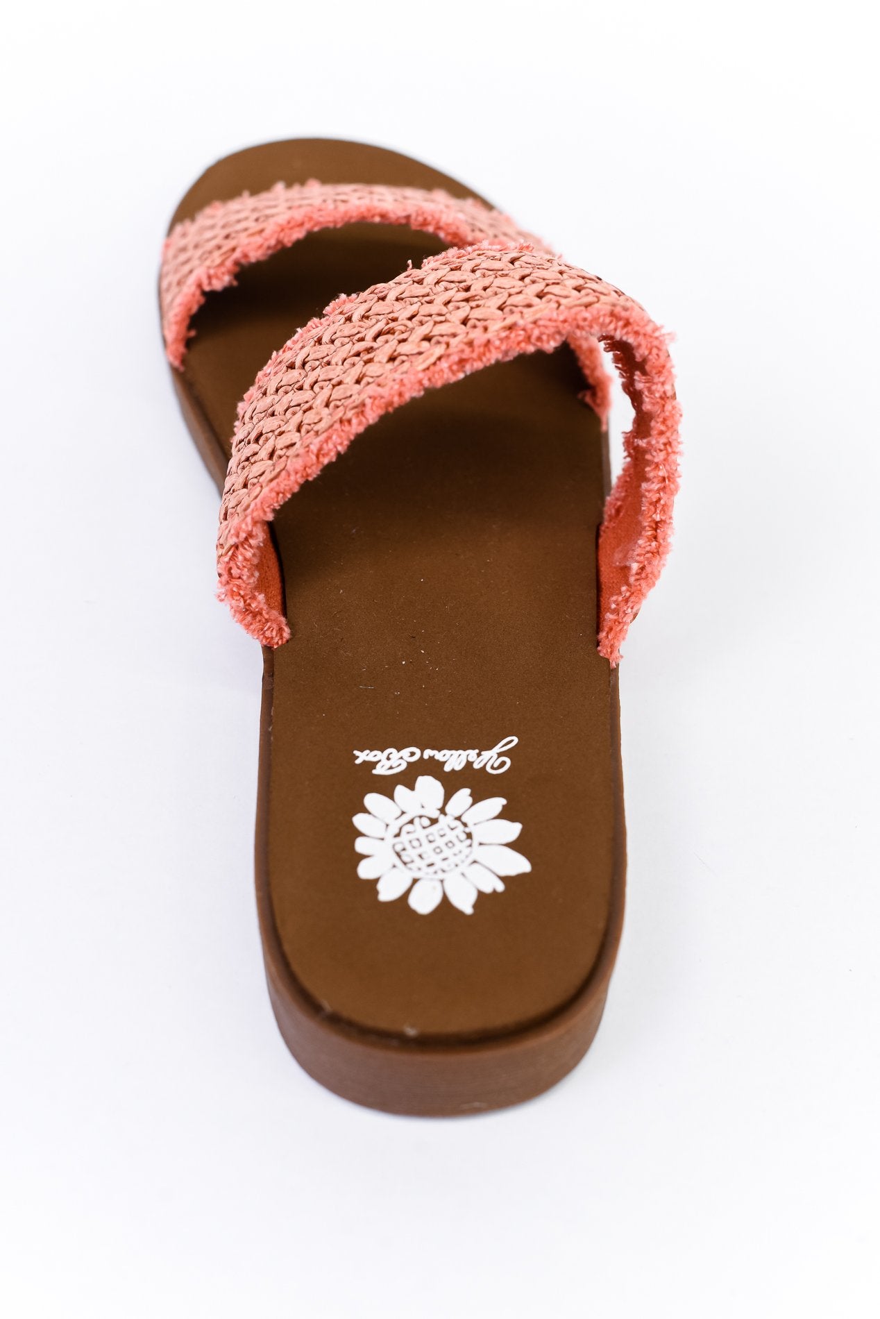 Up Close And Personal Light Red Frayed Sandals - SHO2048LRD