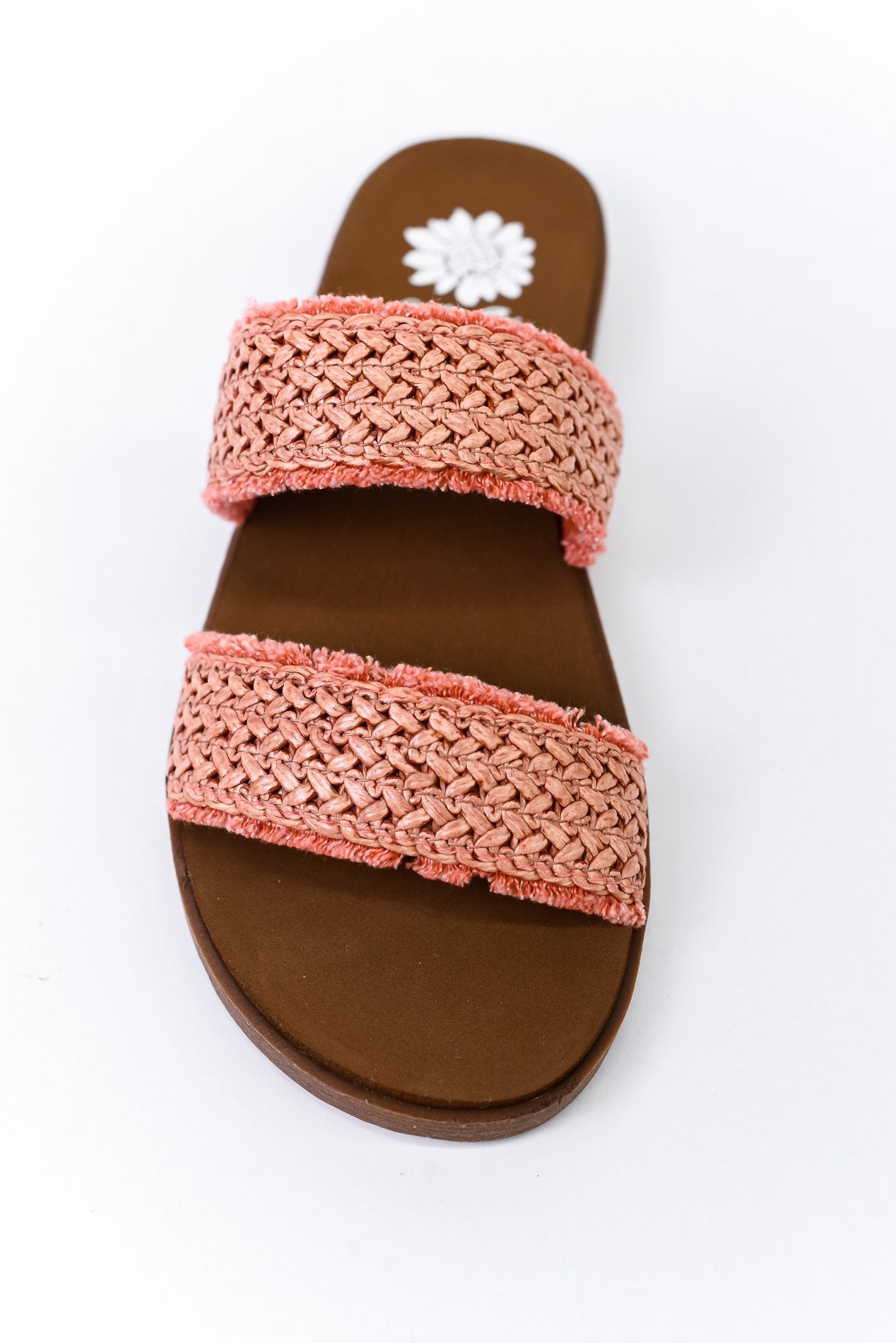 Up Close And Personal Light Red Frayed Sandals - SHO2048LRD