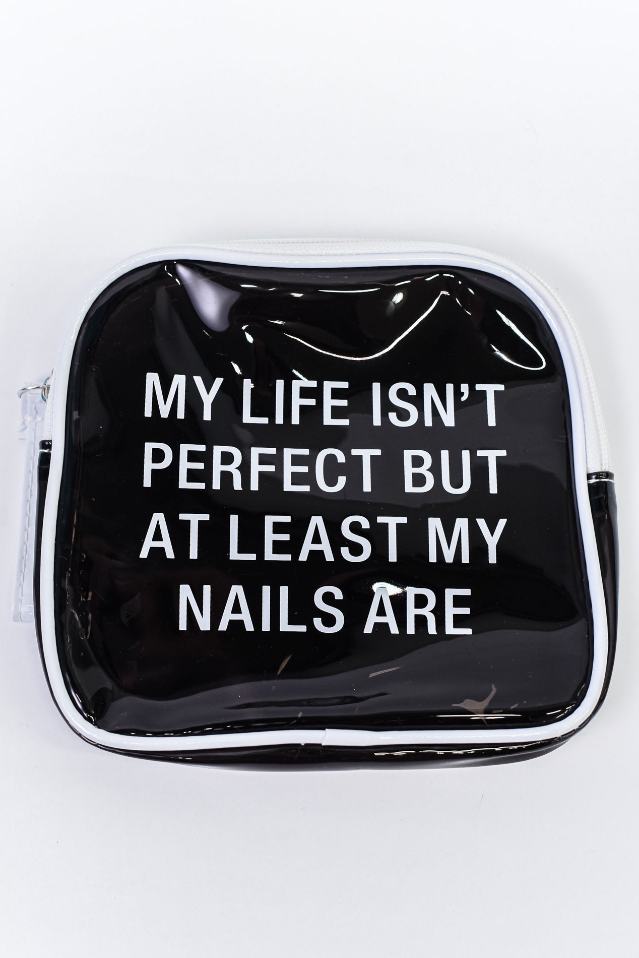 My Life Isn't Perfect Black Clear Makeup Bag - MUB936BK