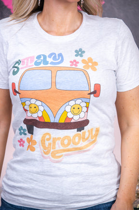 Stay Groovy Ash Graphic Tee - A2600AH