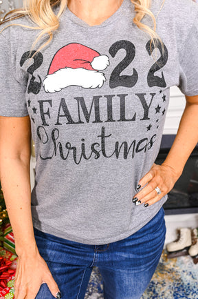 2022 Christmas Premium Heather Gray Graphic Tee - A2317PHG