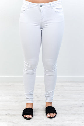 Make Your Own Luck White Denim Jean - K637WH