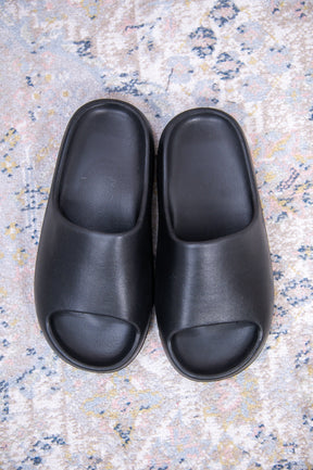 Ready For Sunshine Black Slip On Sandals - SHO2575BK