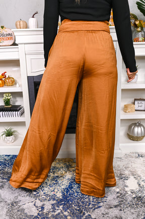 Missing Your Chance Camel Solid Palazzo Pants - PNT1277CA