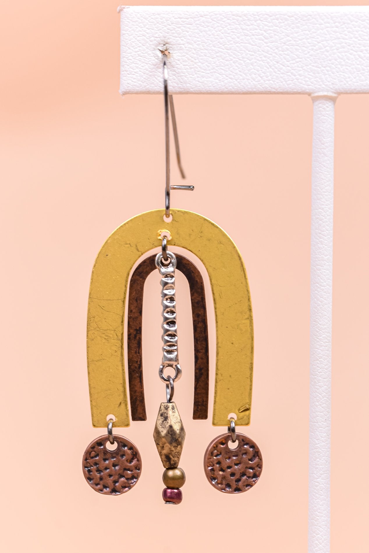 Gold/Bronze/Layered/Arch Drop Earrings - EAR3506GO