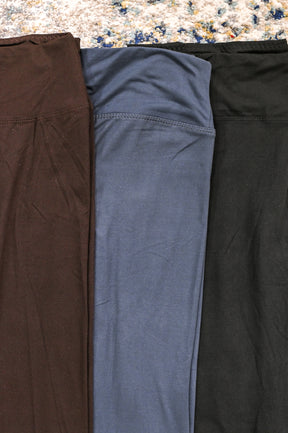 Wide Band Solid Leggings - LEG3032