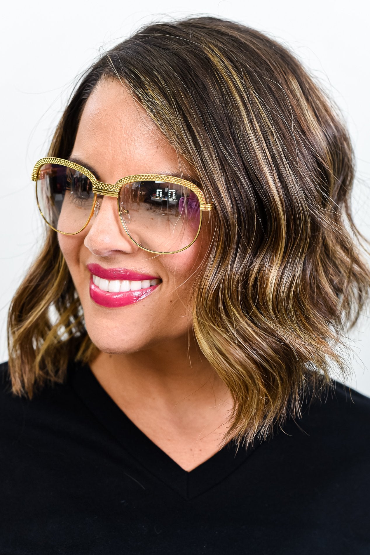 Gold Frame/Natural/Mirrored Lens Sunglasses - SGL296NA