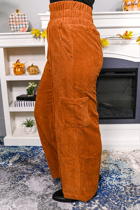 I'm Not So Common Camel Solid Courdouy Pants - PNT1284CA