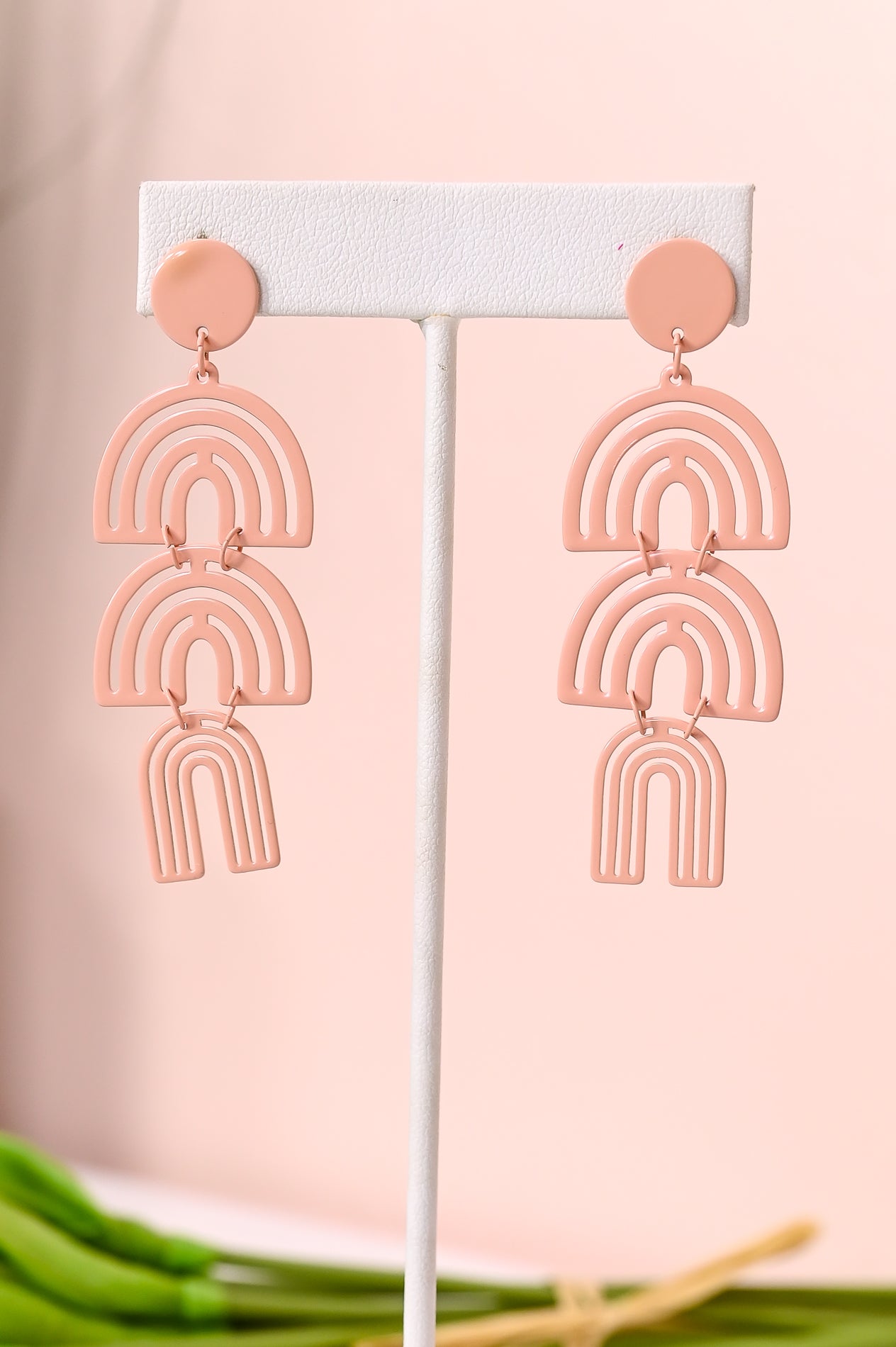 Nude Triple Cut Arch Earrings - EAR3894NU