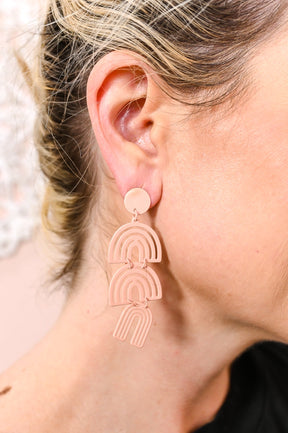 Nude Triple Cut Arch Earrings - EAR3894NU