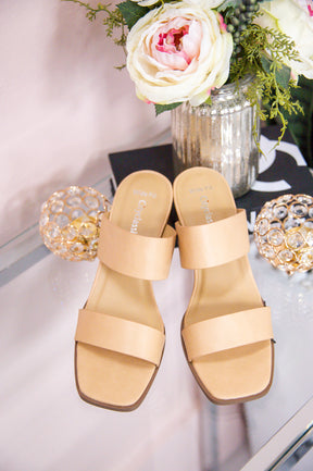Taking The First Step Natural Slip On Heels - SHO2577NA