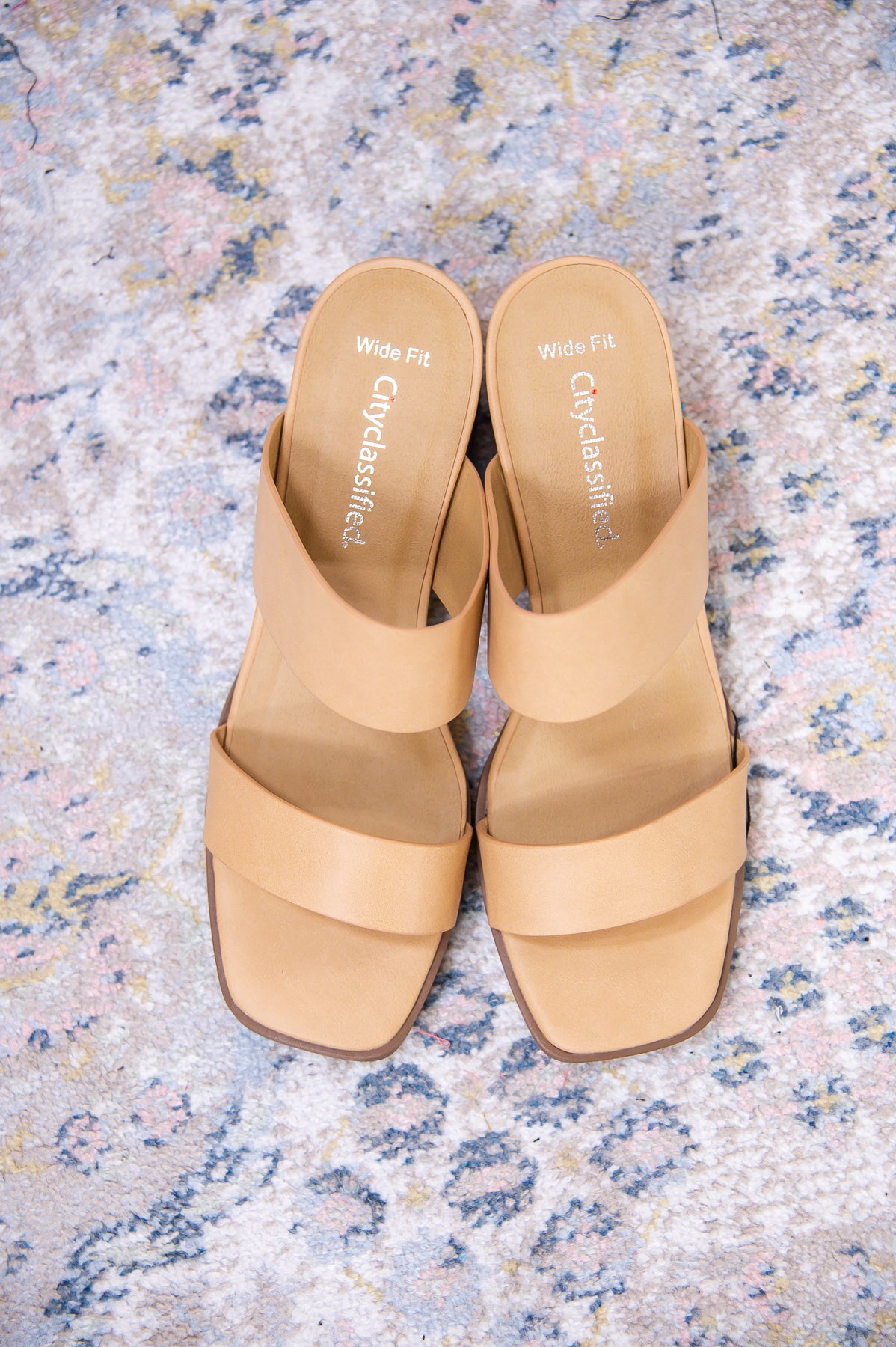 Taking The First Step Natural Slip On Heels - SHO2577NA