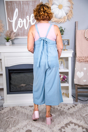 Happier With You Light Blue Solid Romper - RMP610LBL
