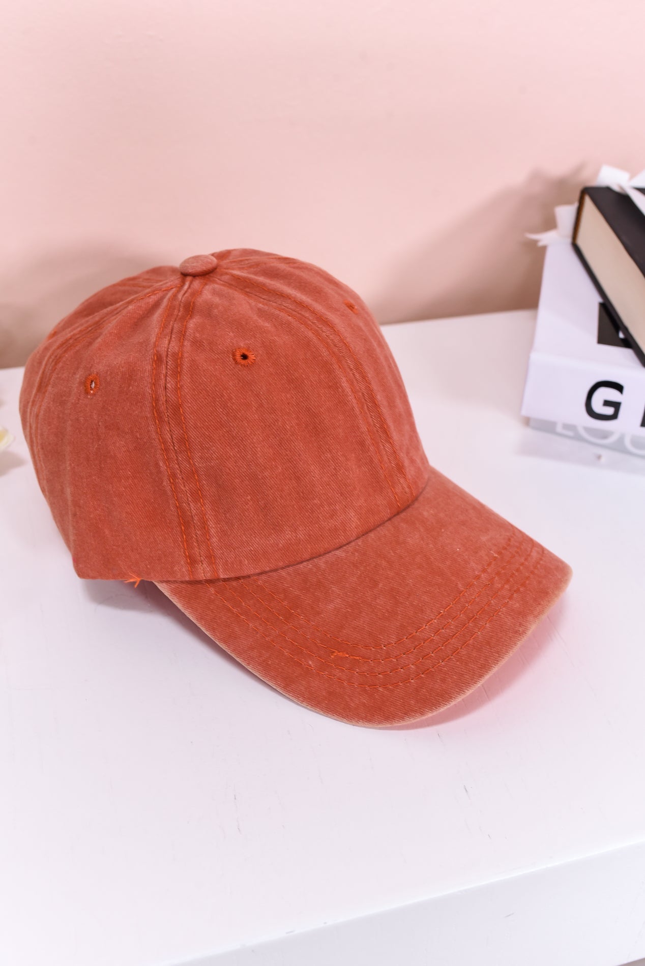 Burnt Orange Solid Hat - HAT1377BOR