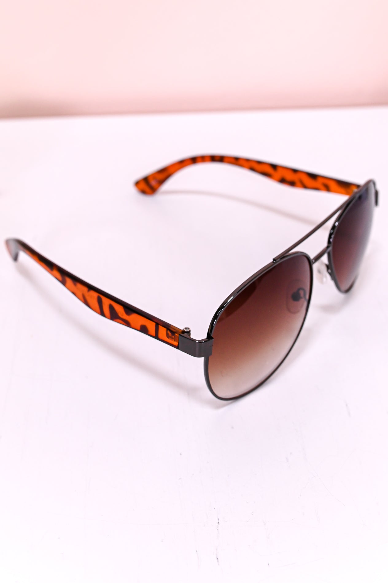 Brown Printed Aviators Lens Sunglasses - SGL334LE