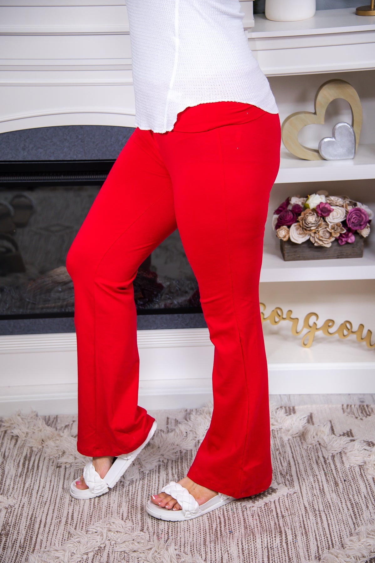 Relaxation Mindset Ruby Solid Flare Pants - PNT1406RU