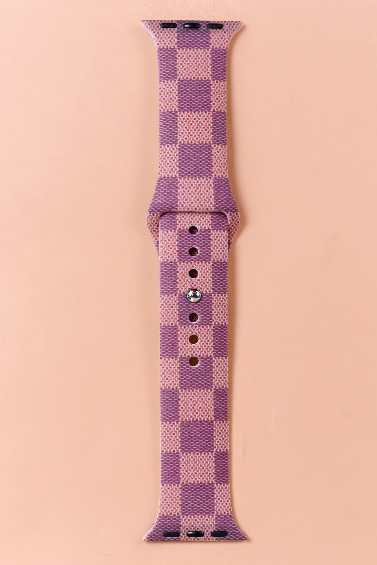Brown Checkered Apple Watch Band - WB021BR