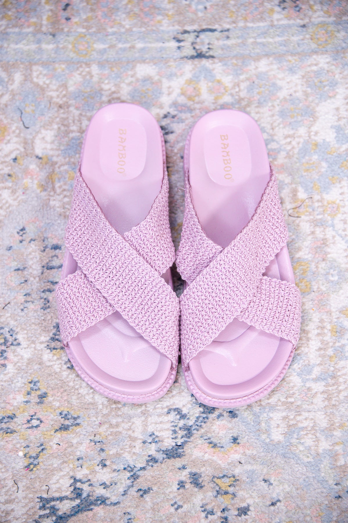 Changing Paths Lavender Woven Slip On Sandals - SHO2581LV