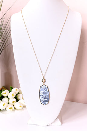 Black Hexagon Acrylic Pendant Necklace - NEK4148BK