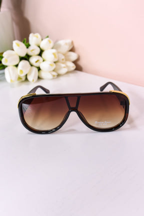 Multi Color/Gold Bold Aviators Sunglasses - SGL304 - FREE hard case