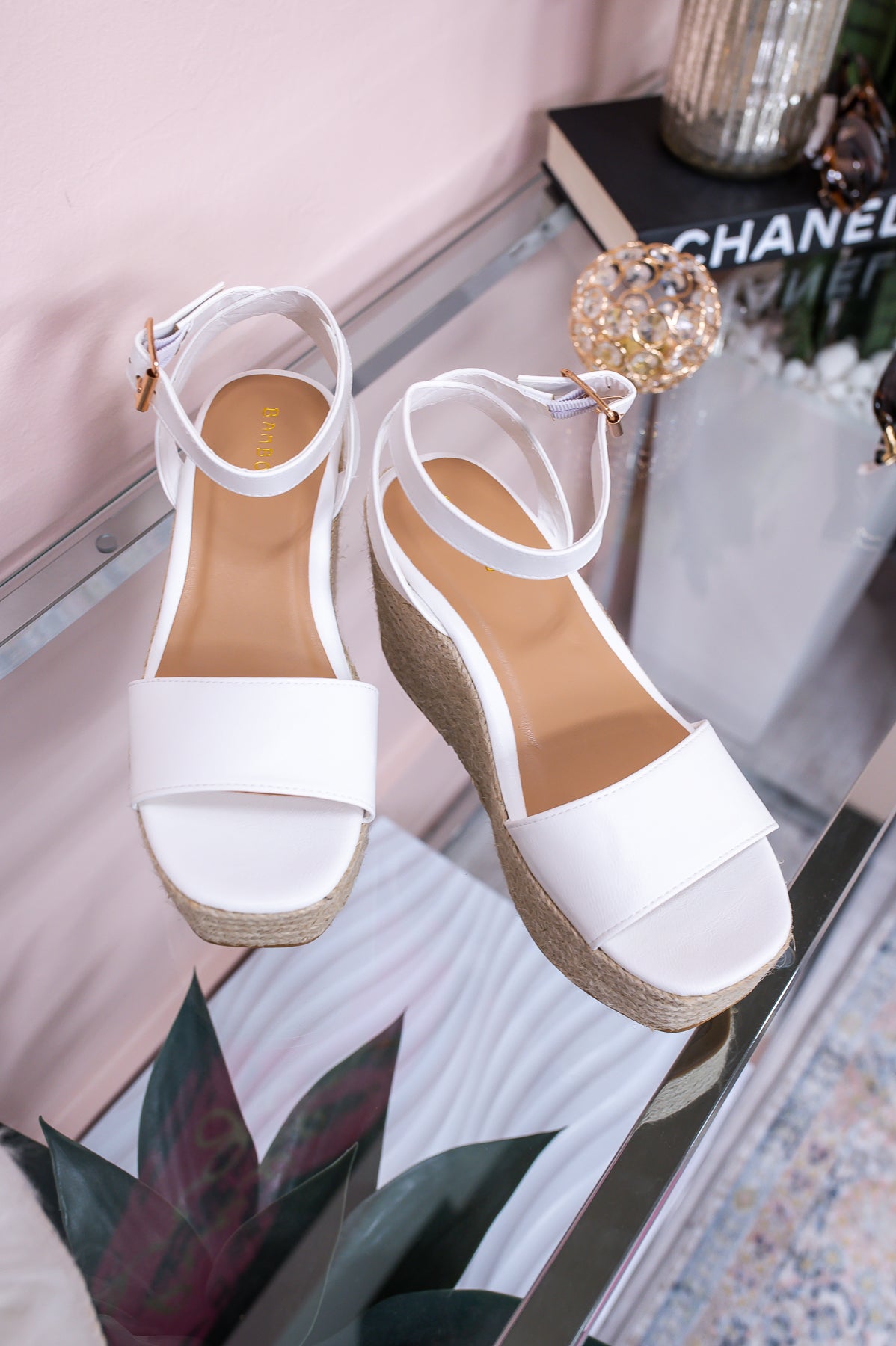 The Road Less Traveled White Espadrille Wedges - SHO2542WH