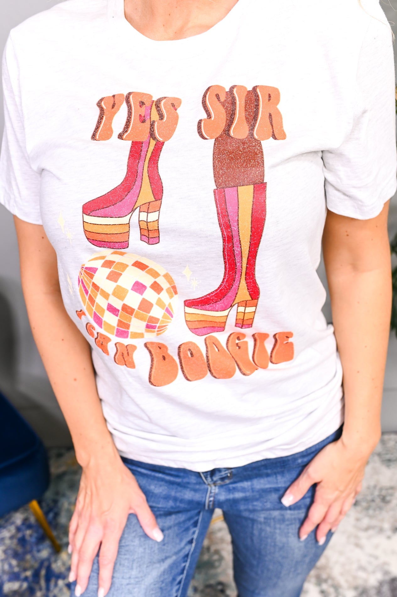 I Can Boogie Ash Graphic Tee - A2144AH