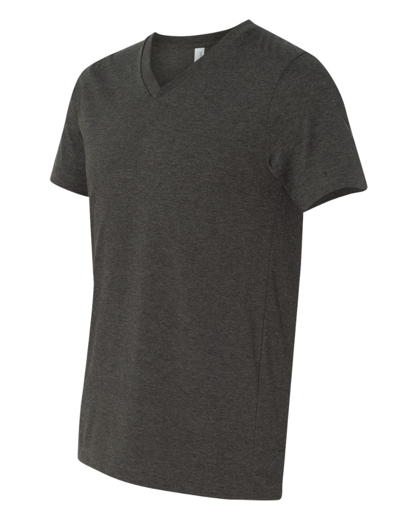 3005 DARK GREY HEATHER UNISEX V NECK